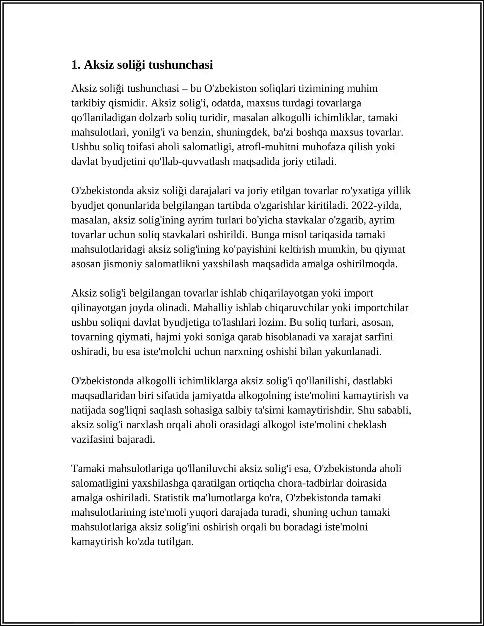 AKSIZ SOLIG'INI HISOBLASH VA BYUDJETGA O'TKAZISH TARTIBI 3