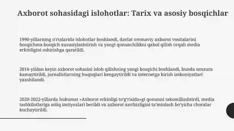 Axborot sohasidagi islohotlar 3