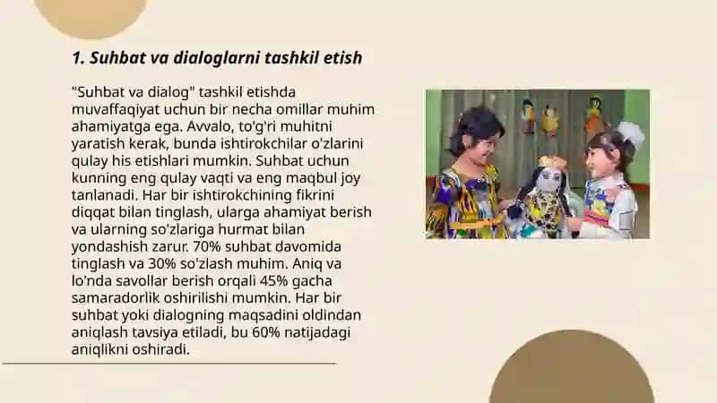 Suhbat va dialoglarni tashkil etish 3