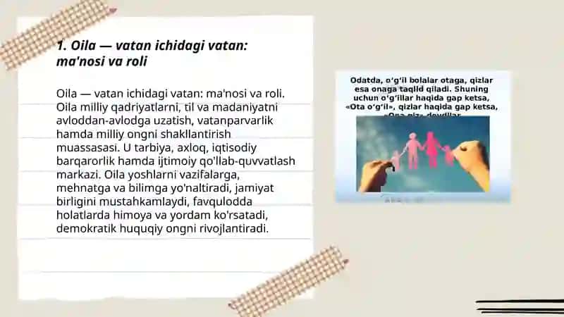 Oila vatan ichra vatan mavzusida 3