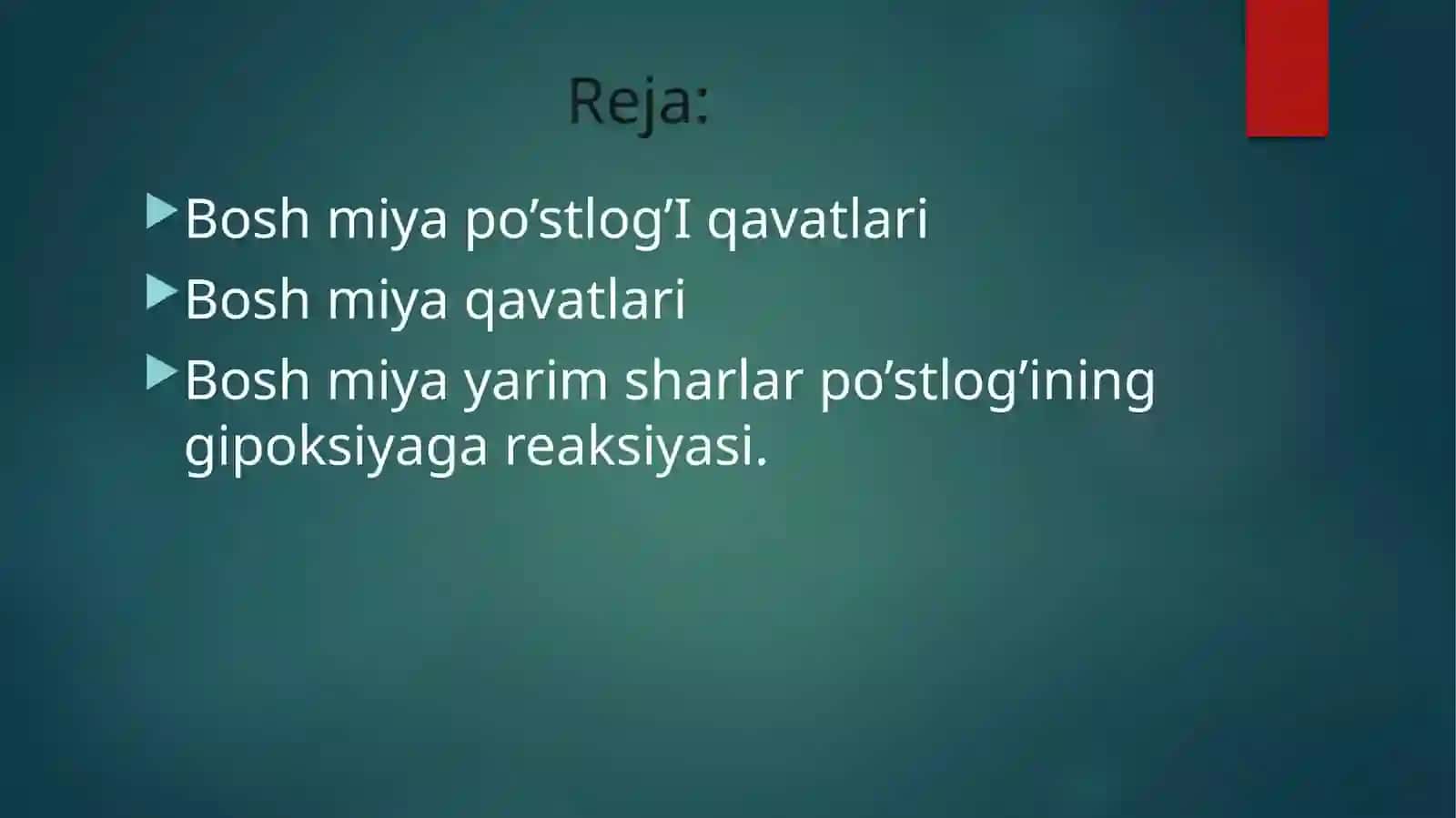 Bosh miya yarim sharlar po'stlog'ida hujayralar aro bog'lanishlar. Bosh miya yarim sharlar po'stlog'ining gipoksiyaga reaksiyasi 3