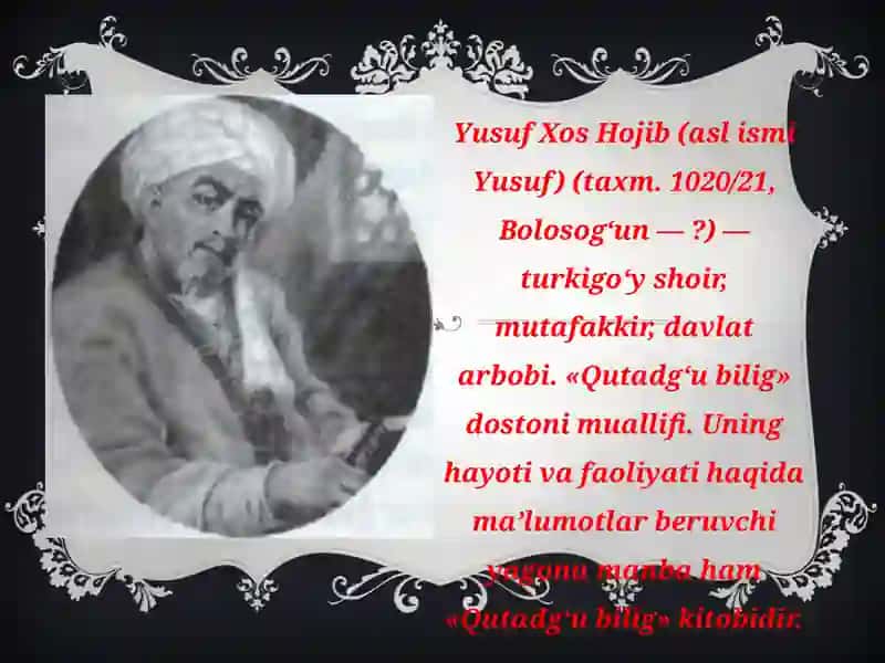 Yusuf Xos Xojib asarlarining tarbiyaviy axamiyati. 3
