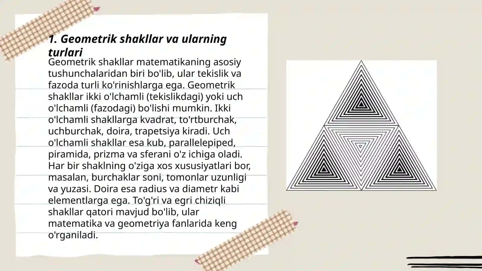 Geometrik shakllar 3