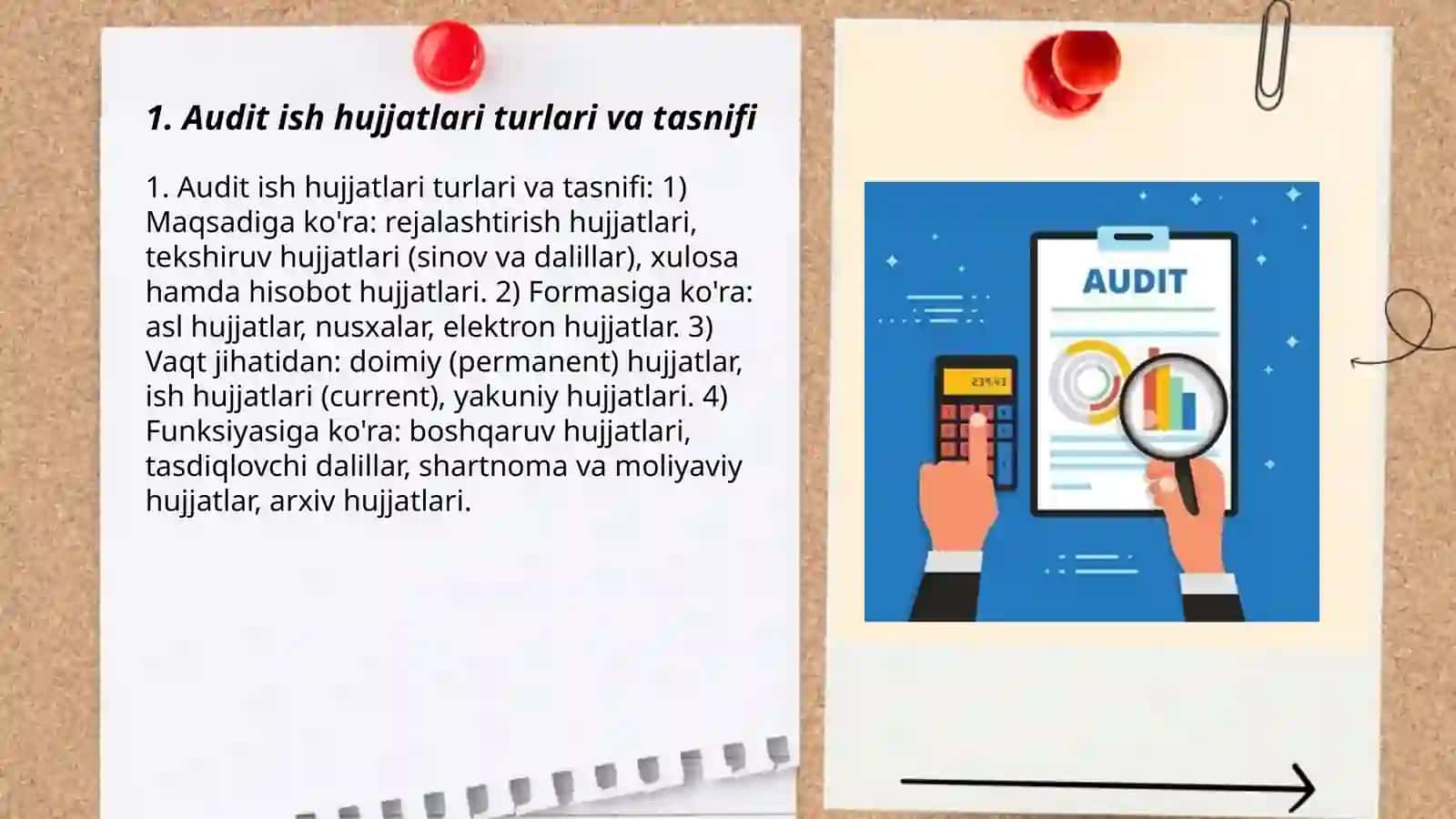 Audit ish hujjatlari turlari va tasnifi 3