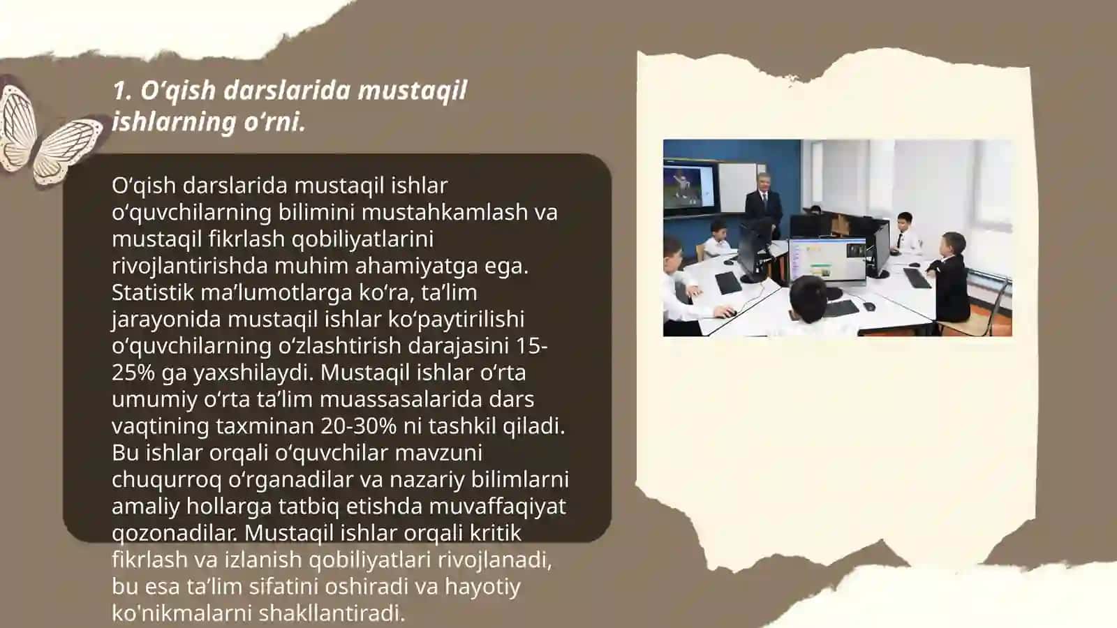 Oʻqish darslarida mustaqil ishlarni tashkil etish 3