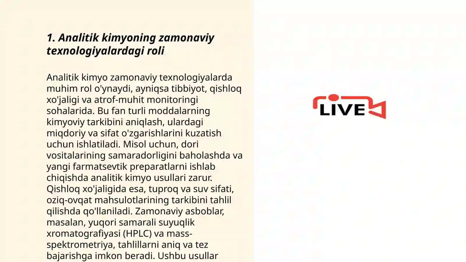 Analitik kimyo fanining texnalogiyadagi ahamiyati 3
