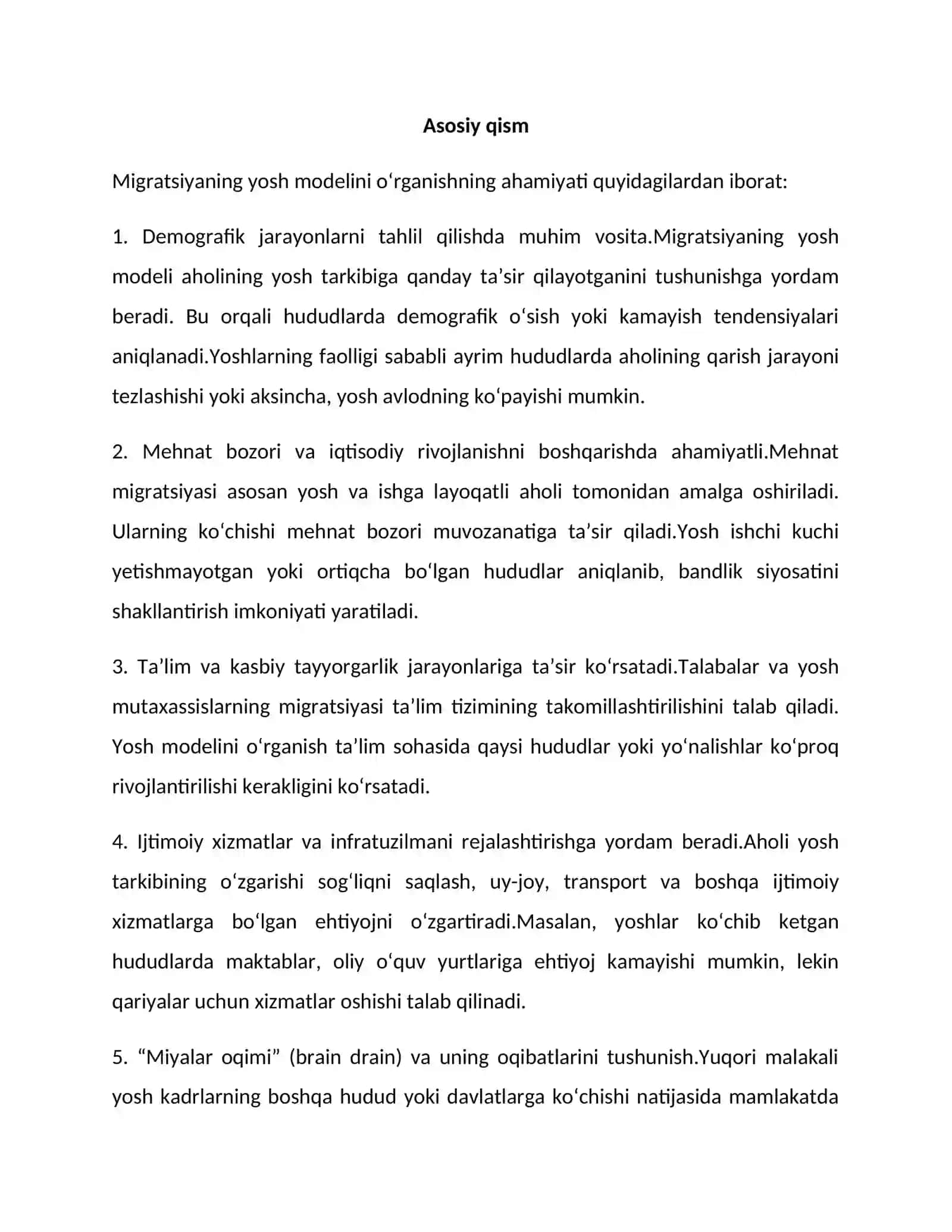 Migratsiyaning yosh modeli 3