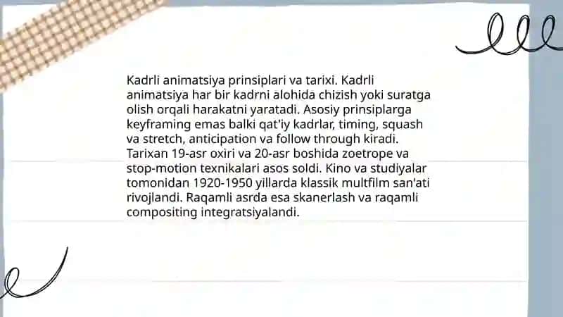Kompyuter animatsiyasi usullari 3