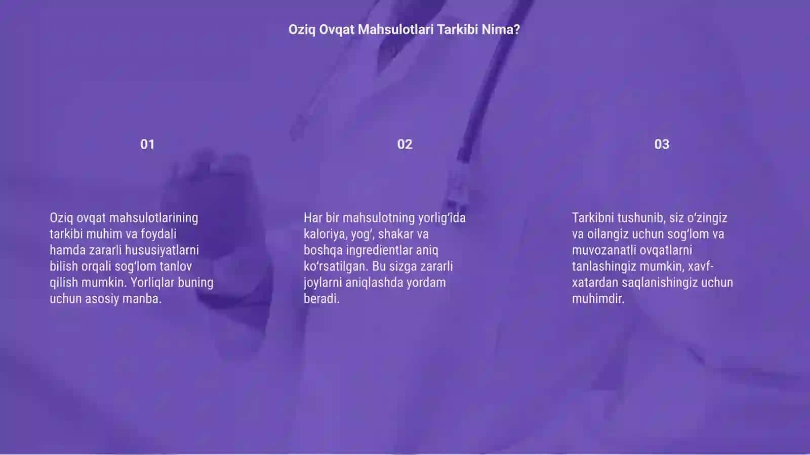 Oziq Ovqat Mahsulotlari Tarkibi 3