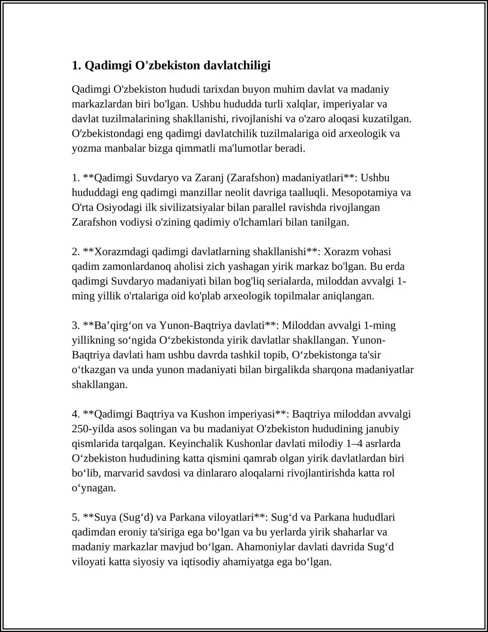 O’ZBEK DAVLATCHILIGINING TARIXIY BOSQICHLARI 3