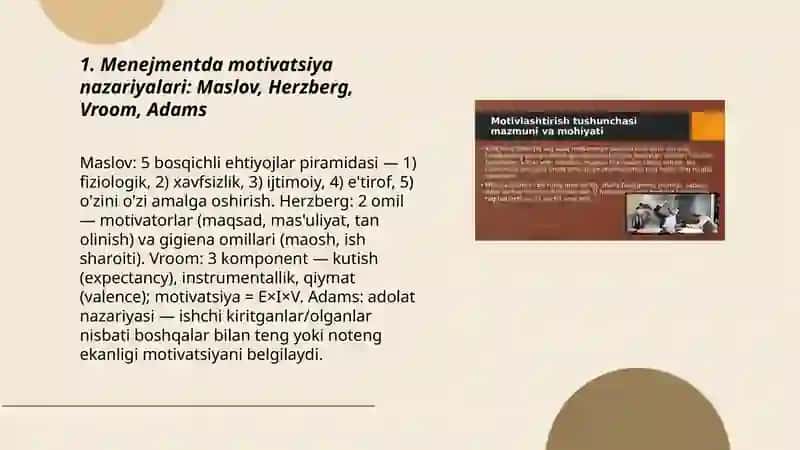 Menejmentda motivlashtirish 3