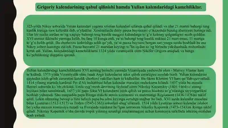 GREGORIY KALENDARINING QABUL QILISHI 3
