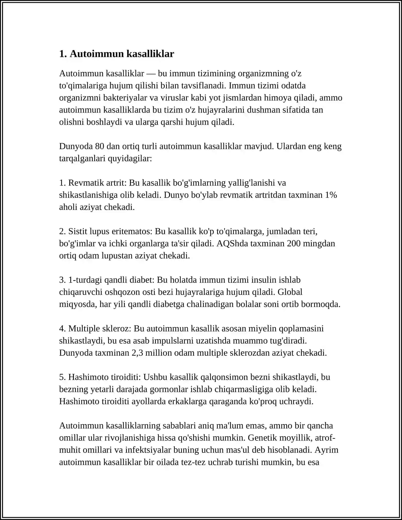 ASAB TIZIMI KASALLIKLARI 3