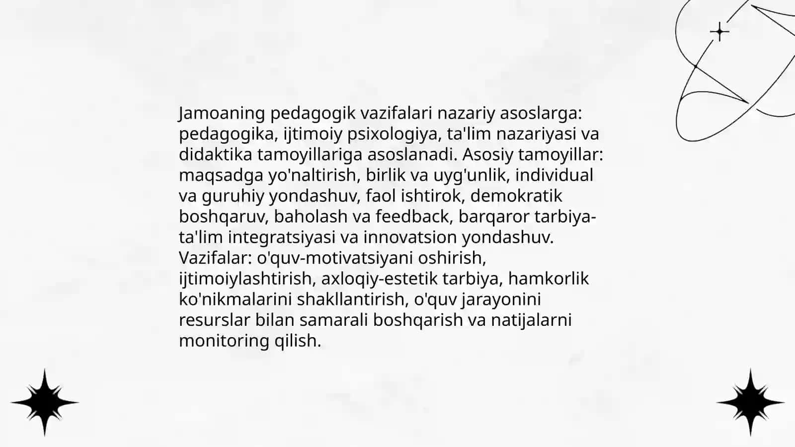 Jamoaning pedagogik vazifalari va funksiyalarini tahlil qilish 3