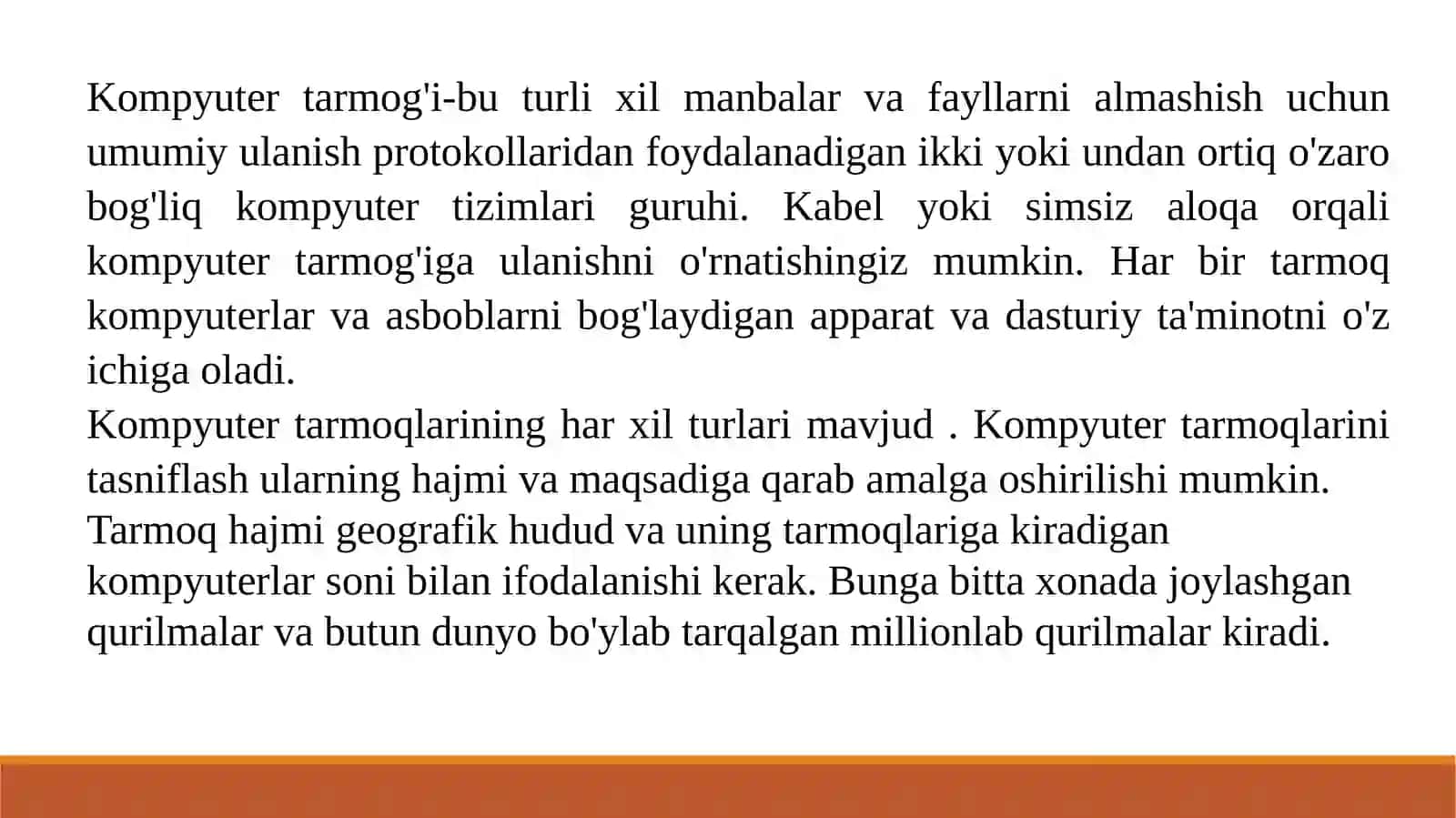 Tarmoqli texnologiyalari va Internet xizmatlari 3