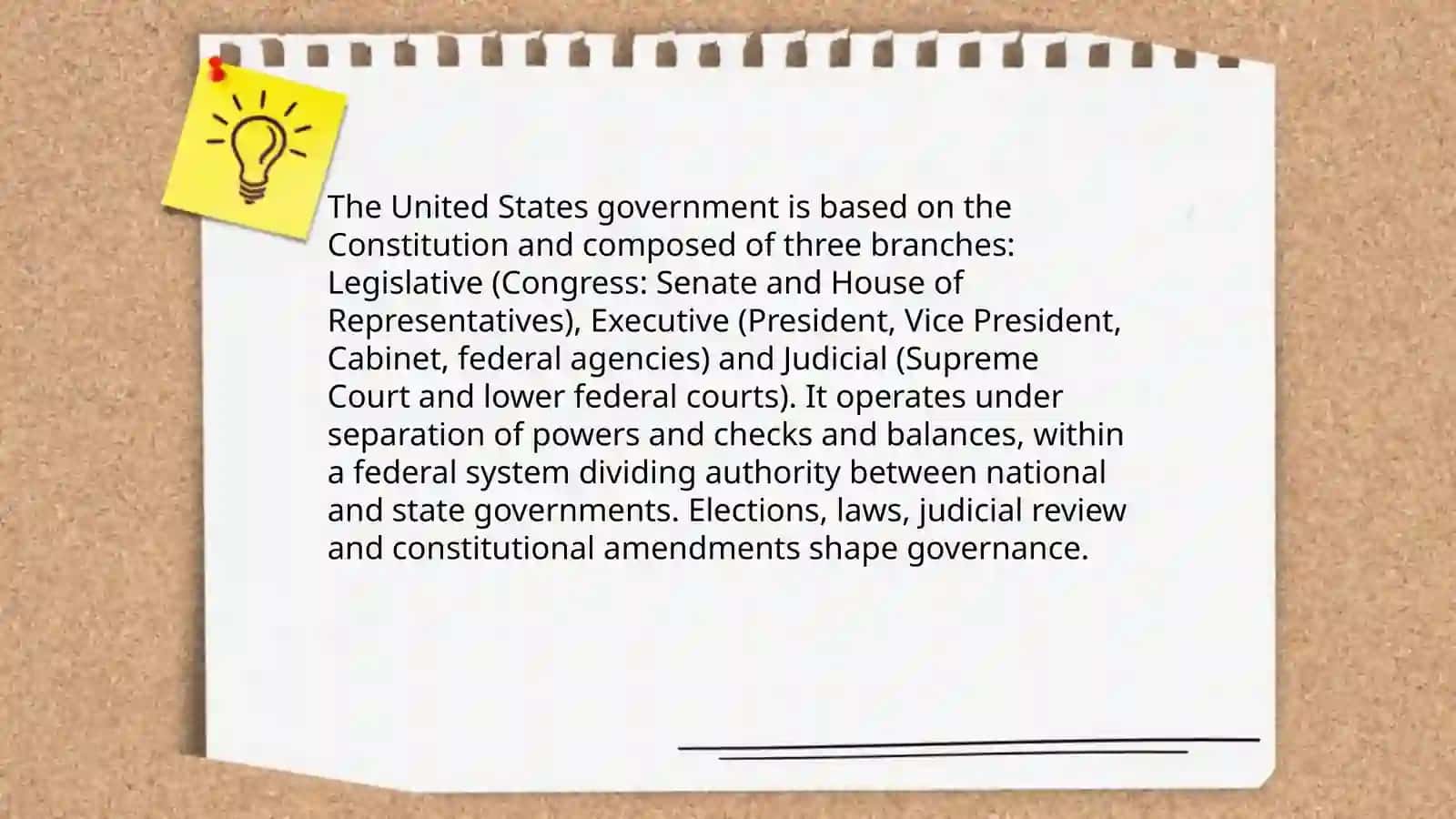 Make a presentation about the US government 3