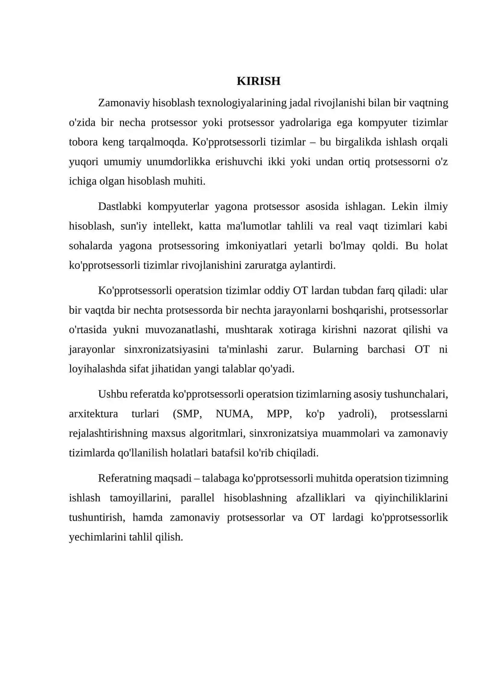 Ko'pprotsessorli operatsion tizimlar haqida ma'lumot 3