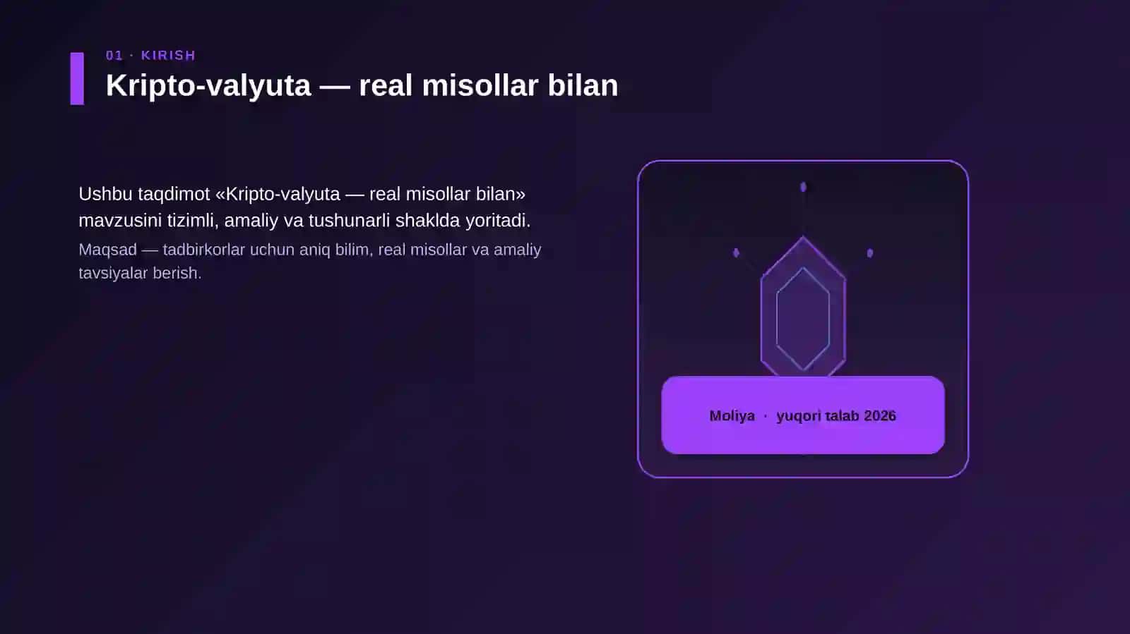Kripto-valyuta — real misollar bilan 3