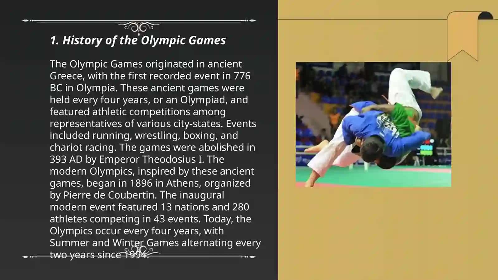 Sport History - Olympiad 3