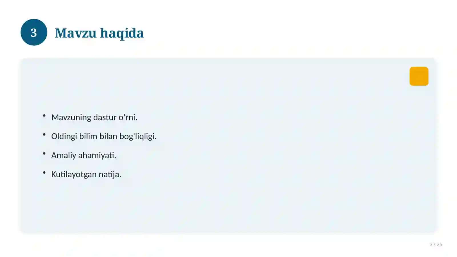 Kimyo fanidan 11-sinf: didaktik tarqatma materiallar 3