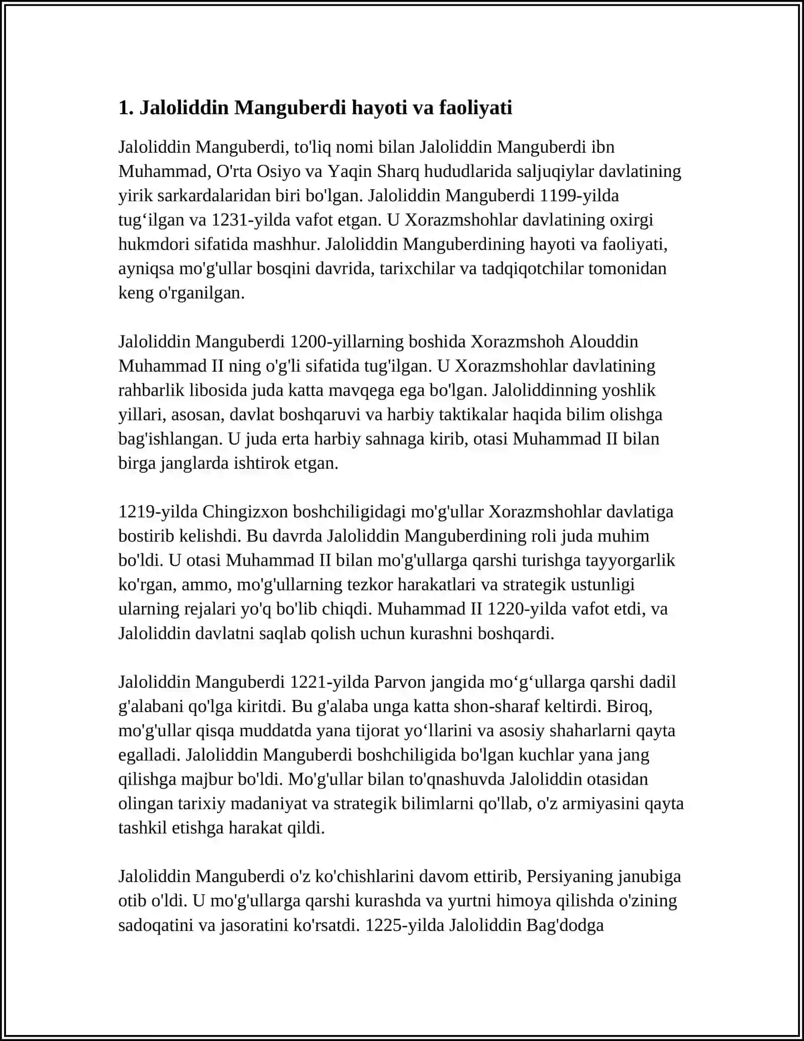 JALOLIDDIN MANGUBERDI VATAN HIMOYACHISI 3