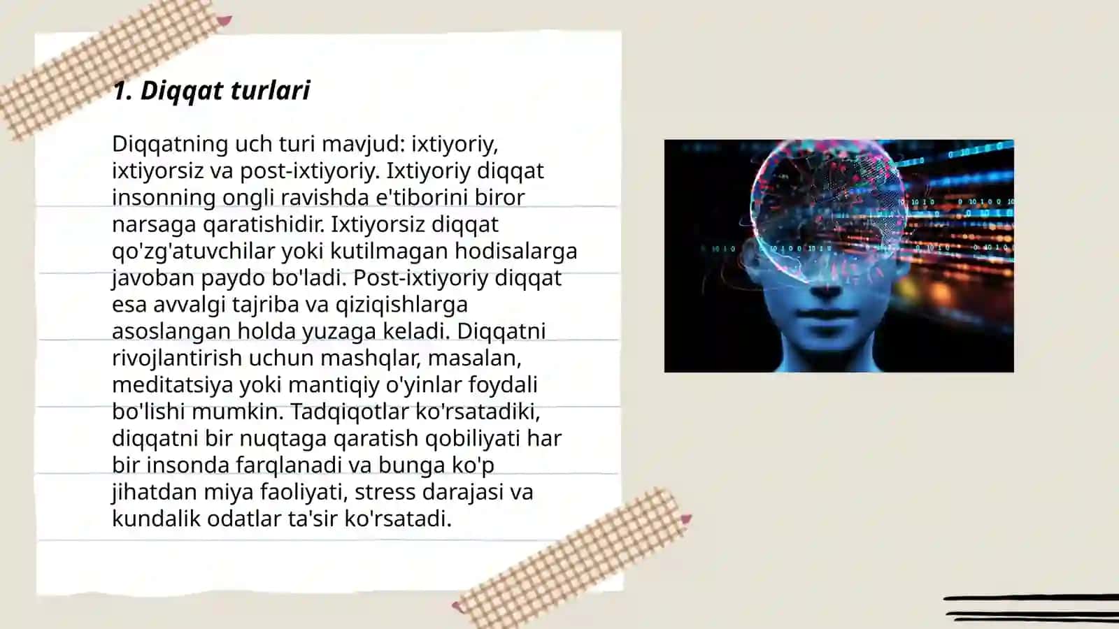 Diqqatning psixologik jihatlari 3