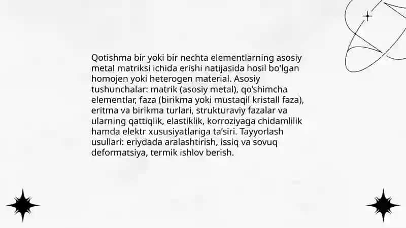 Qotishmalarning asosiy nazariyasi 3
