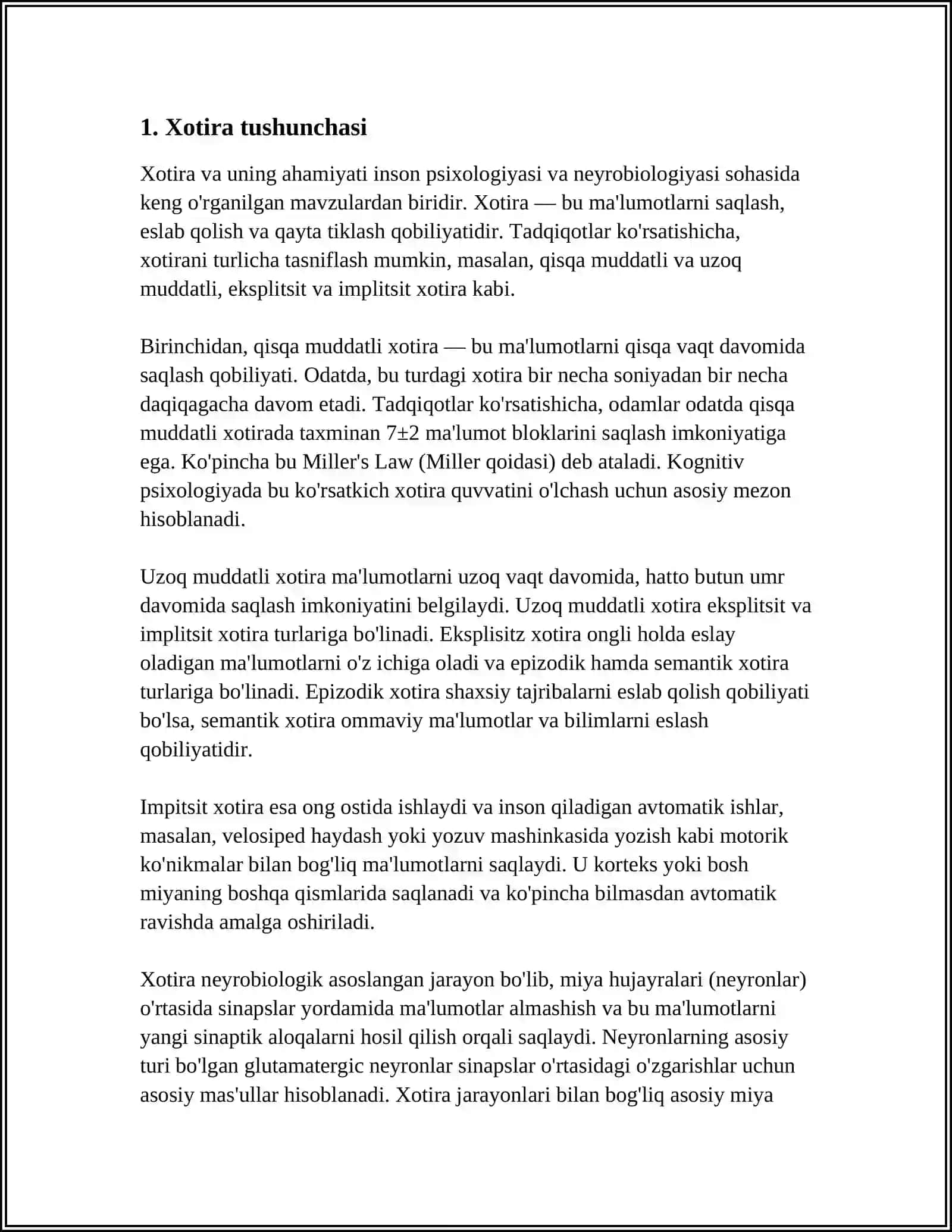 Xotira haqida tushuncha 3