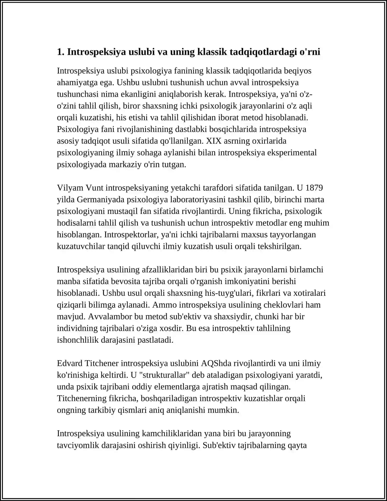 PSIXOLOGIYA FANINING KLASSIK TADQIQOTLARIDA METODIK USLUBLAR 3