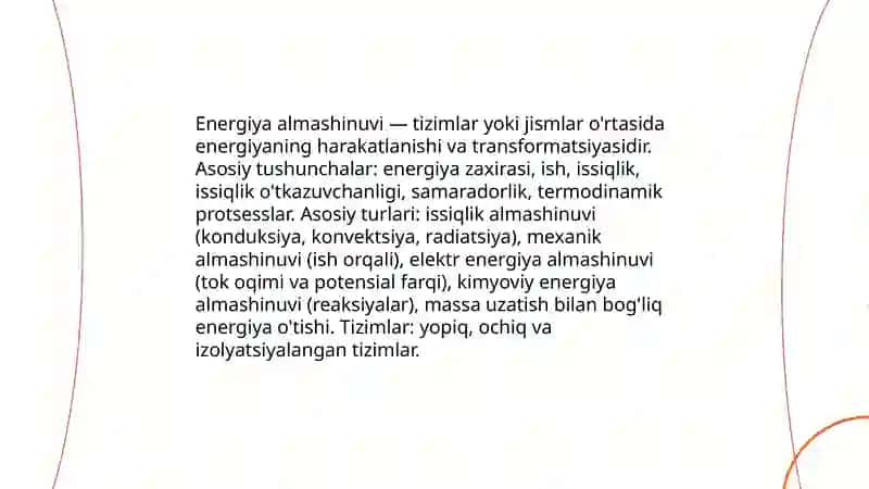 Energiya almashinuvi 3