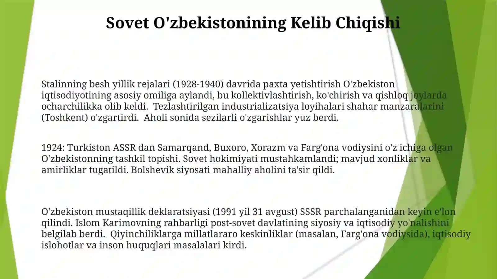 Sovet oldidan O'zbekiston: Imperiyalar mozaikasi 3