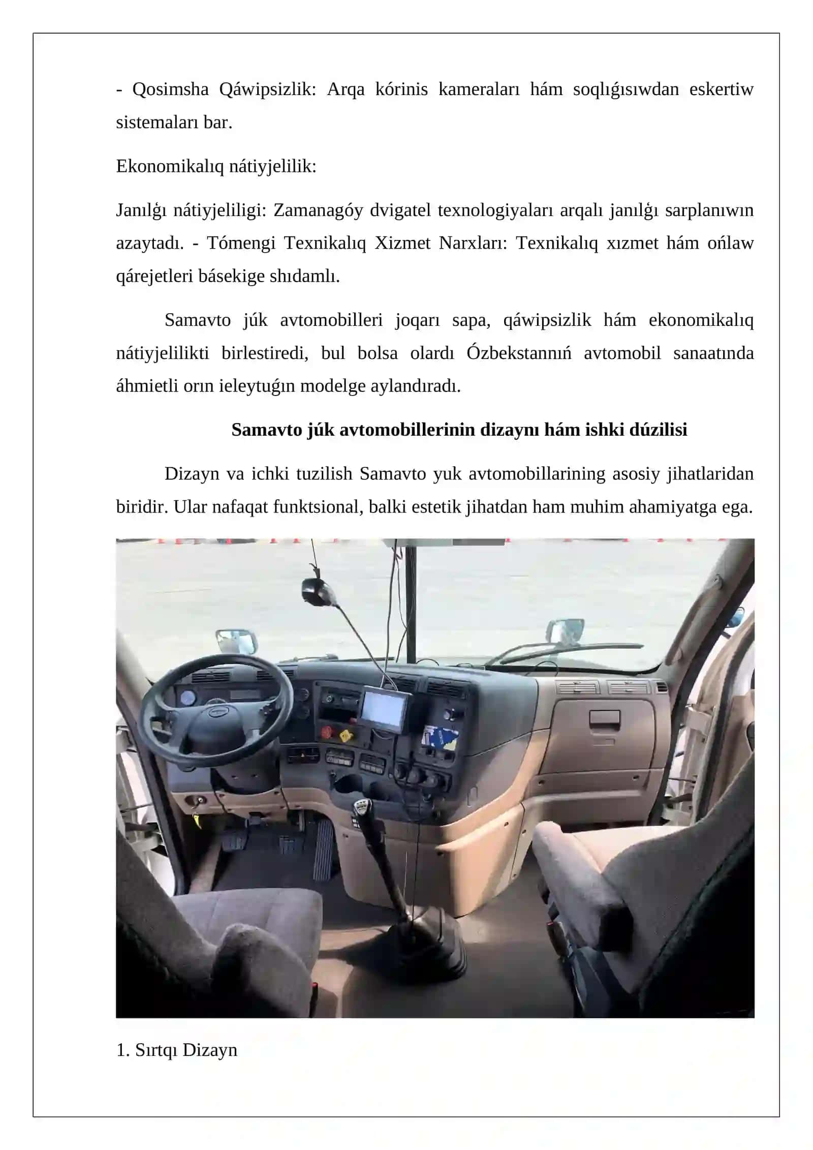 Samavto júk avtomobilleri haqqında qisqasha magliwmat 3