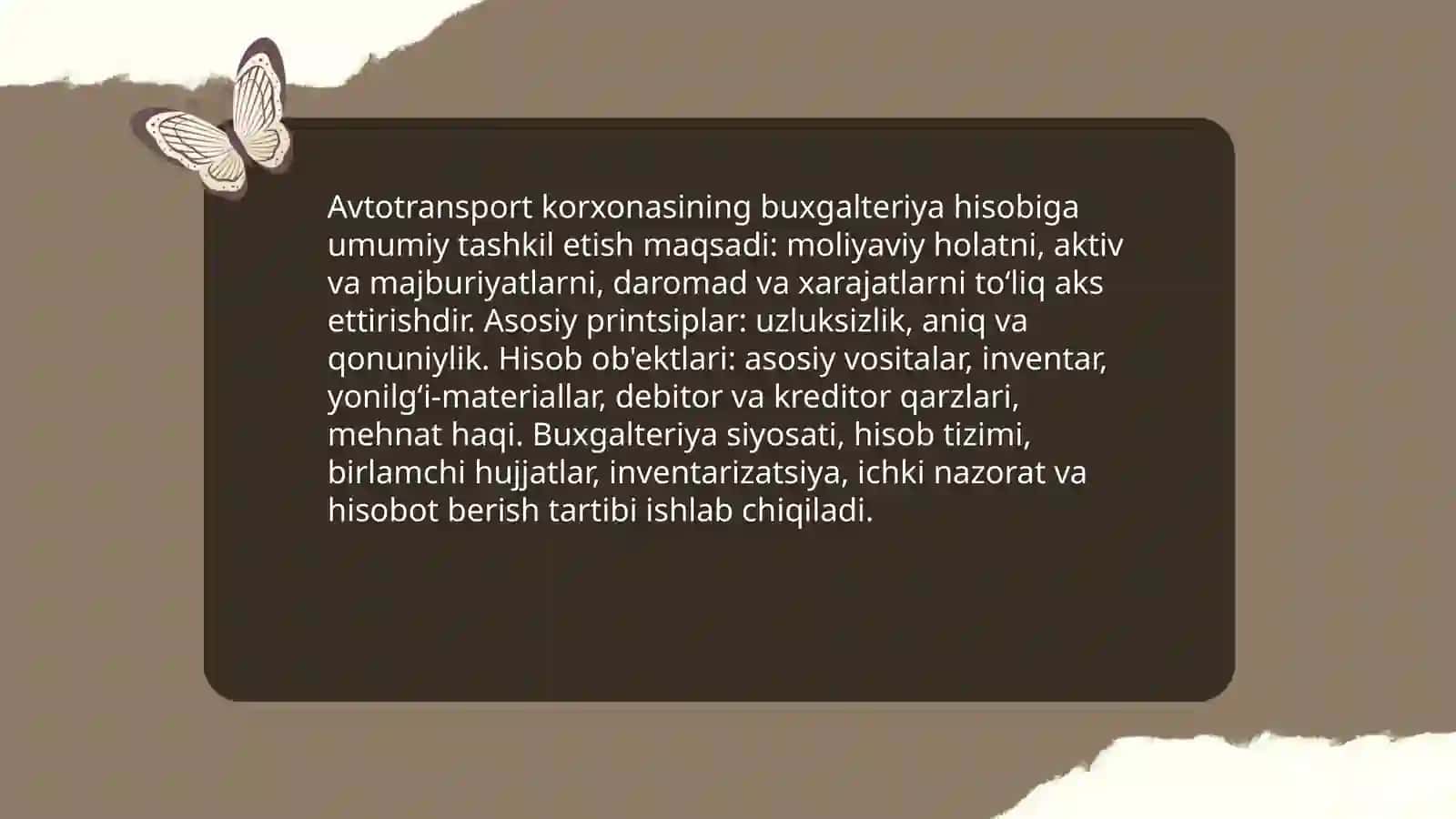 Avtotransport korxonalarida buxgalteriya xisobi 3