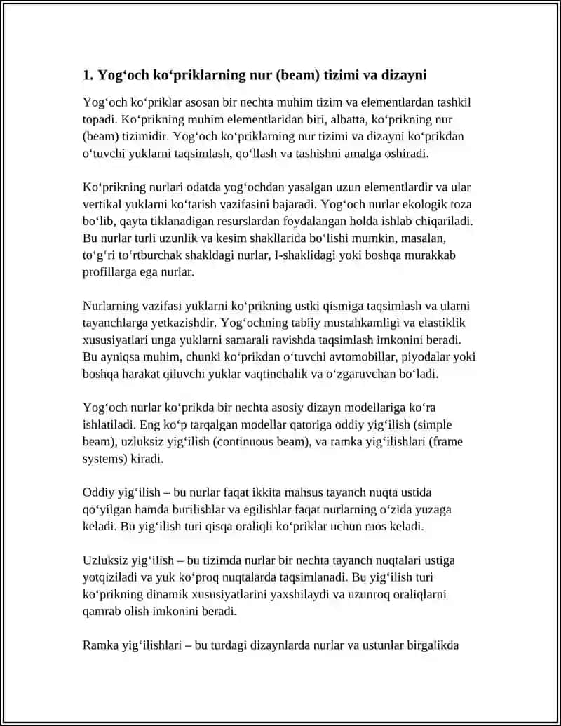YOG’OCH KO‘PRIKLARNING ASOSIY SISTEMALARI VA QO‘LLANILADIGAN SOHALARI 3