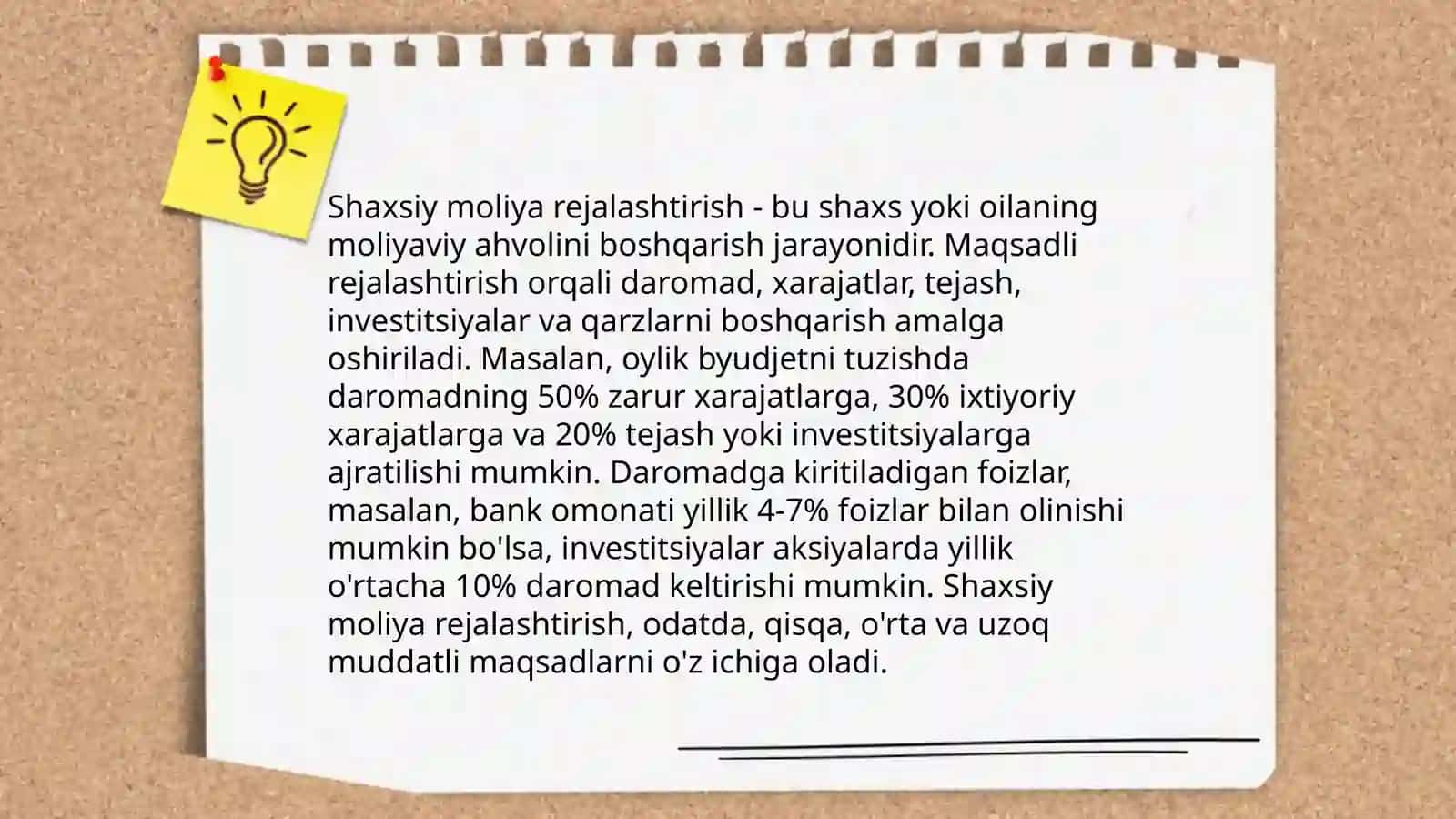 Shaxsiy moliya tushunchasi. Uni oʻrganish usullari 3
