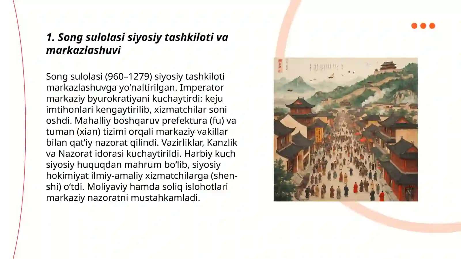 Song sulolasi siyosiy tashkiloti va markazlashuvi 3