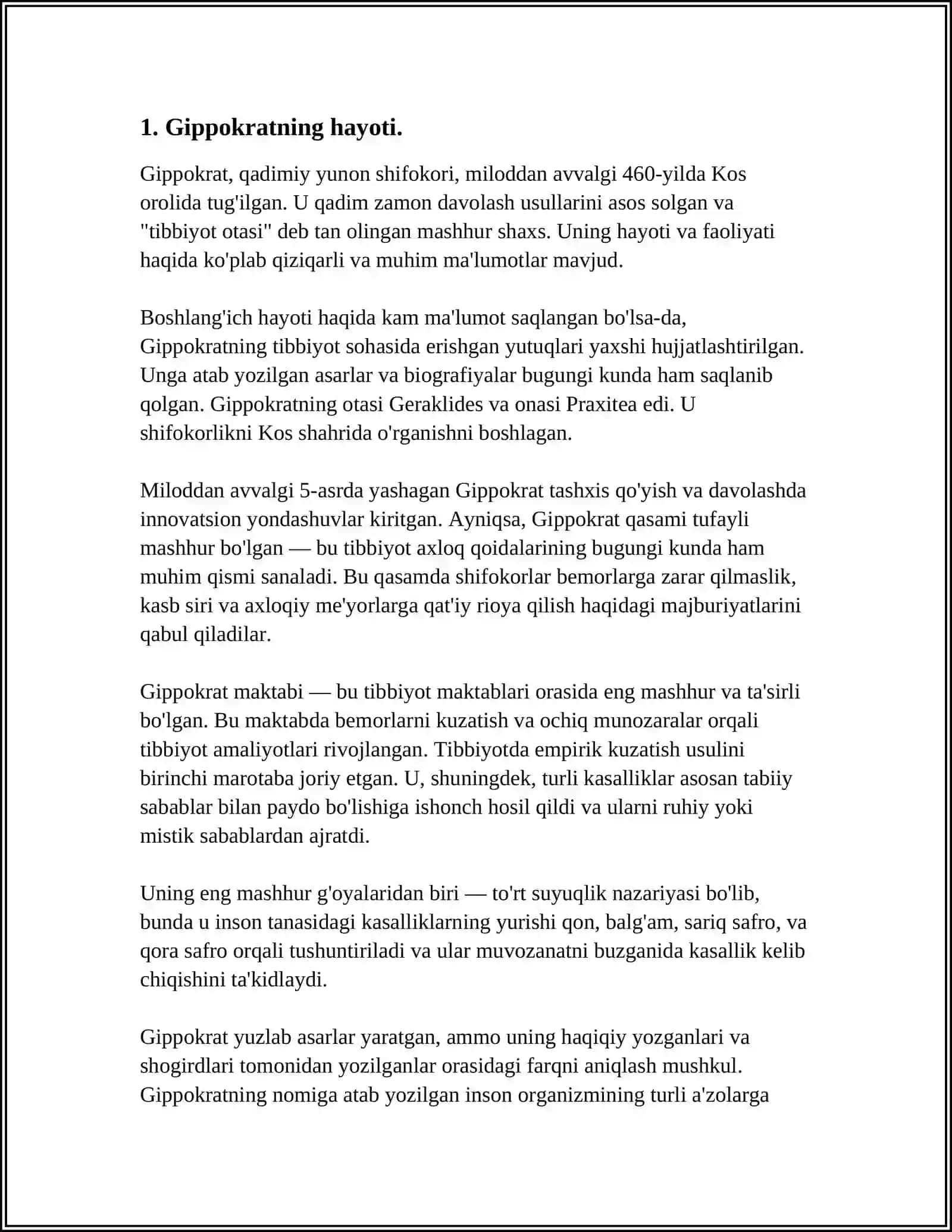 Gippokrat Qasamyodi 3