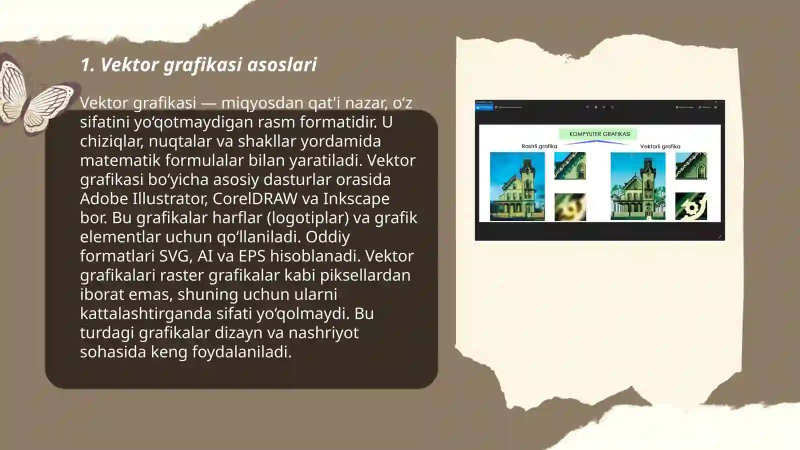Vektor va grafik tasvirlar bilan ishlash 3