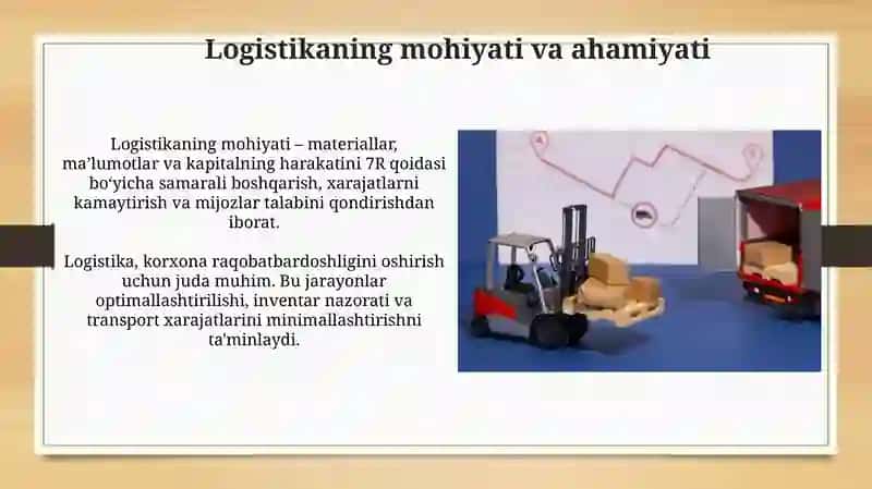Logistikaning mohiyati va ahamiyati 3