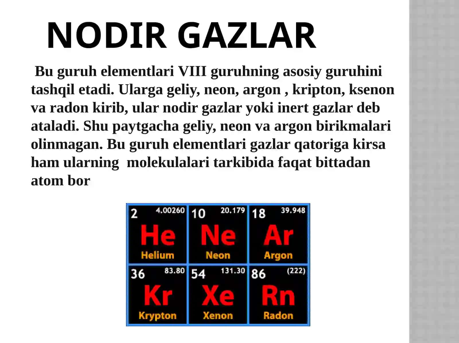 Nodir gazlar 3