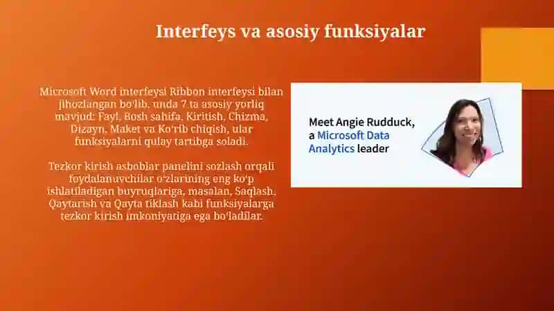 Microsoft Word: Asosiy Funksiyalardan Ustalikka 3