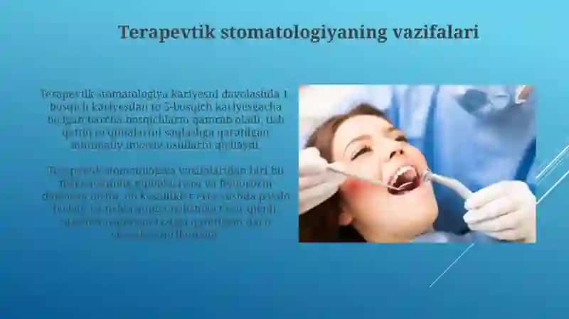 Terapevtik stomatologiyaning vazifalari 3