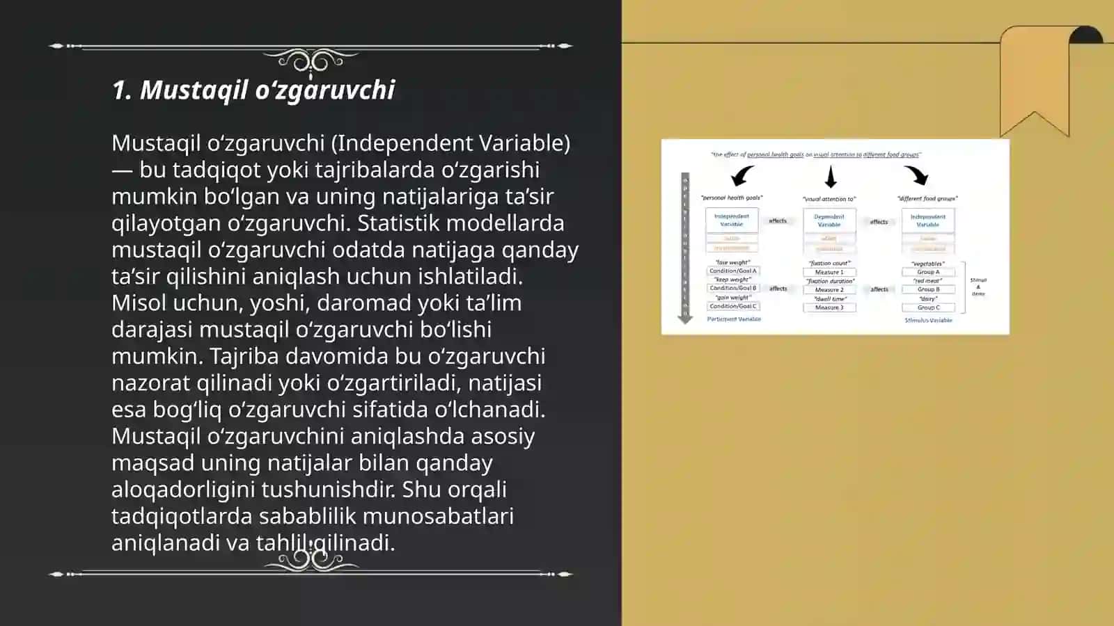 Mustaqil o‘zgaruvchi (Independent Variable) 3