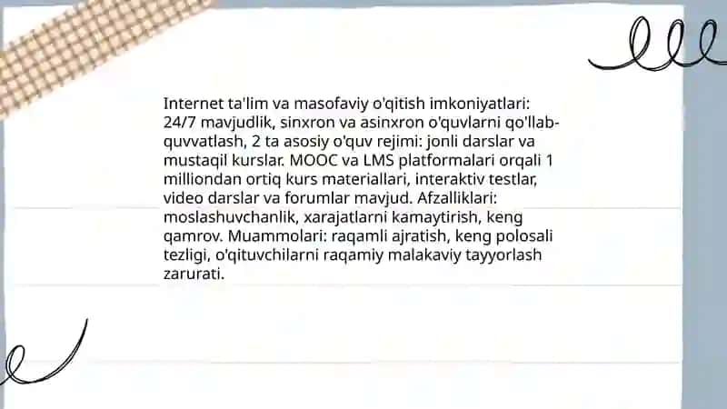 Media maydon va internet imkoniyatlari 3