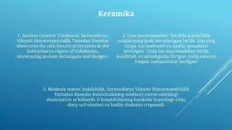 Surxondaryo Viloyati Hunarmandchilik Tarixdan Rasmlar 3