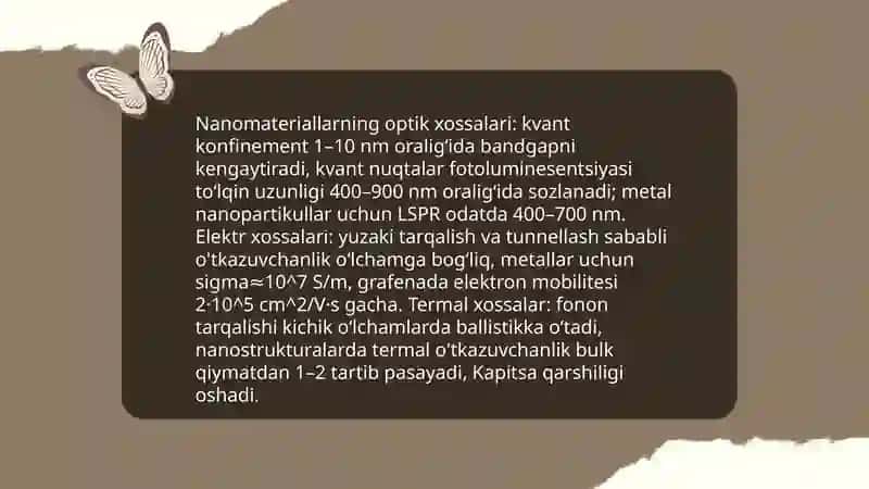 Nanomateriallarning xossalarini o'rganish 3