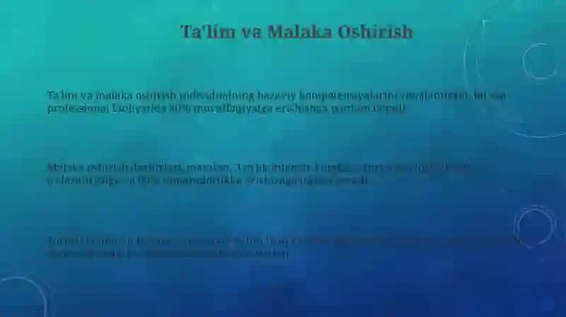 Ta'lim va Malaka Oshirish 3