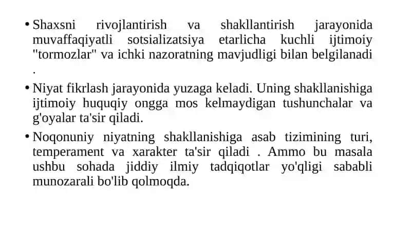 Jinoyatchi shaxsin ixtiyoriy huquqlarini aniqlash 3