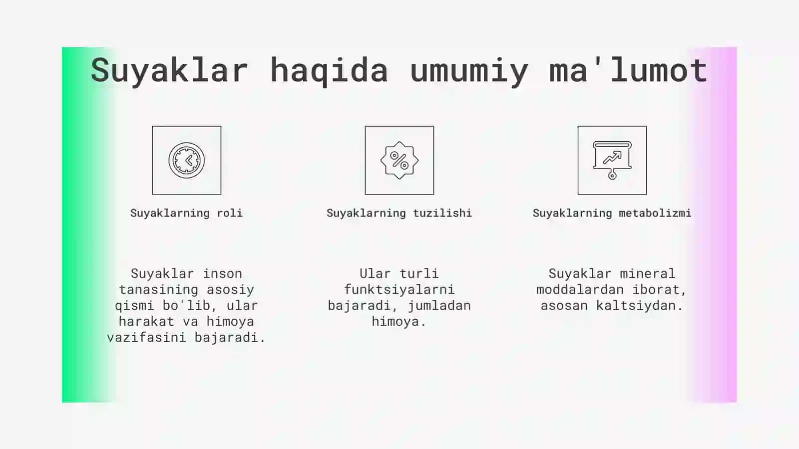SUYAKLARNIG TURLARI VA VAZIFASI 3