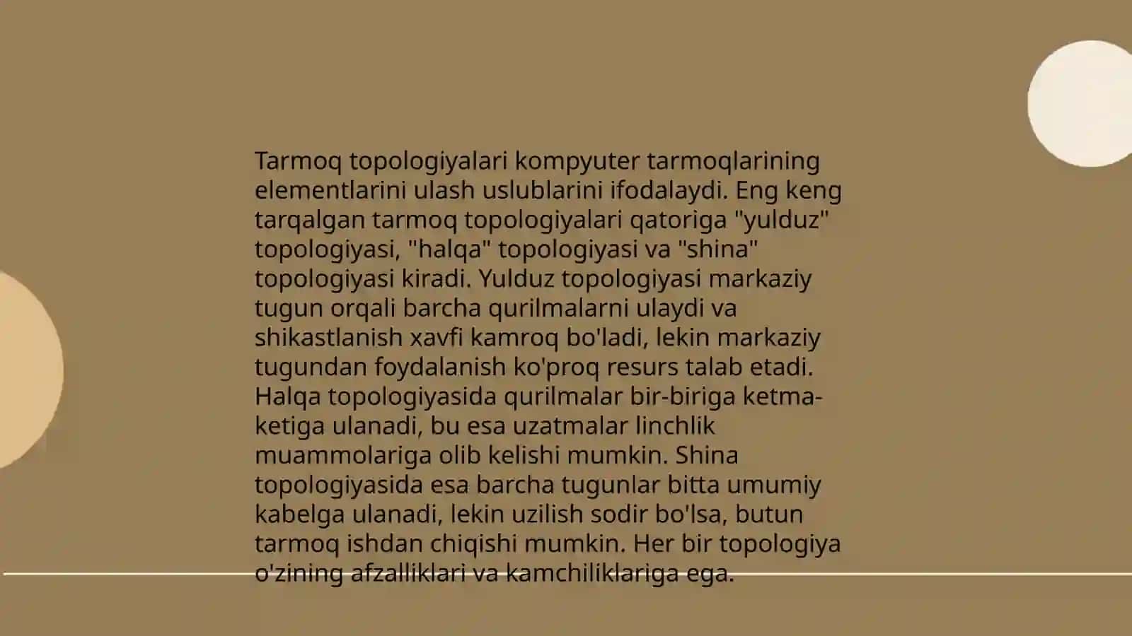 Tarmoqlarda loyihalar 3